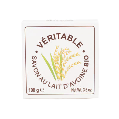 Savon rond au lait d'avoine Bio de la collection de savons "Savons aux laits végétaux BIO" - Fabriqué en France par La Savonnerie de Nyons