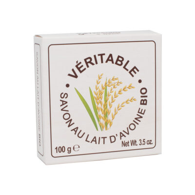 Savon rond au lait d'avoine Bio de la collection de savons "Savons aux laits végétaux BIO" - Fabriqué en France par La Savonnerie de Nyons