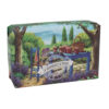 Savon de 200g aux fruits rouges avec emballage papier avec une illustration aquarelle de paysage provençal et paniers remplis de fruits rouges de la collection "Savons solides et liquides" - Fabriqué en France par La Savonnerie de Nyons