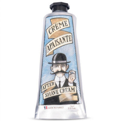 Crème après-rasage de la collection Barbe et Alun, tube illustré de 75 ml