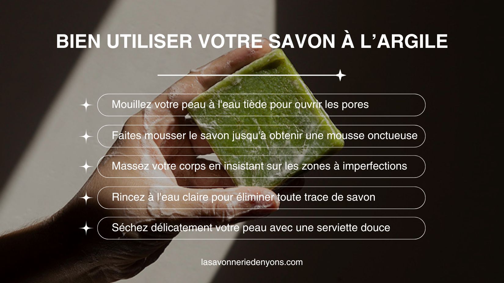 Savon solide argile corps | La Savonnerie de Nyons