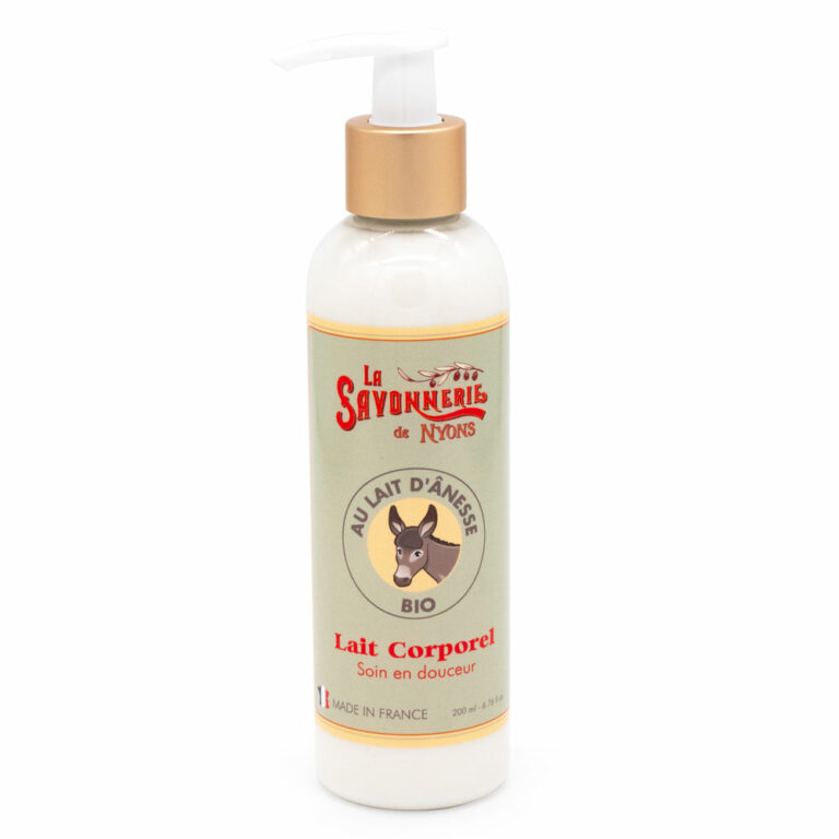 Lait corporel au lait d'anesse Bio de la collection "Lait d'Anesse" - Fabriqué en France par La Savonnerie de Nyons