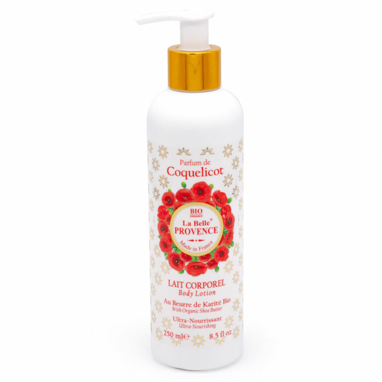 Lait corporel au coquelicot de la collection "La Belle Provence" - Fabriqué en France par La Savonnerie de Nyons