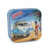 Savons dans une boite en métal avec une illustration de Combi Wolksvagen de la collection de savons "Boites avec Savons" - Fabriqué en France par La Savonnerie de Nyons