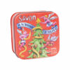 Boite à savon en métal retro illustrée avec un sapin de Noël de la collection de savons parfumés "Boites avec Savons" - Fabriqué en France par La Savonnerie de Nyons
