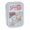 Boite pour savon de 200g en metal vintage illustrée par un dessin retro representant une scene d'ecole d'antan de la collection "Boites avec Savons" - Fabriqué en France par La Savonnerie de Nyons