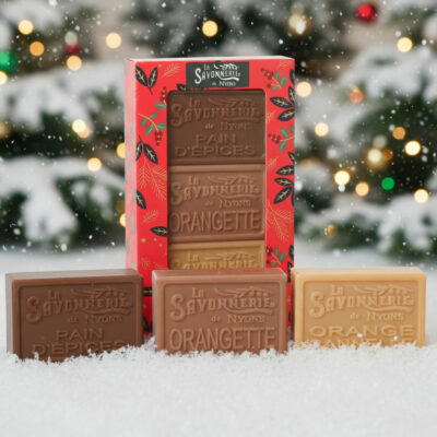 Fourreau 3 savons de Noël 100g - Pain d'épices, Orangette, Orange Cannelle - photo 2