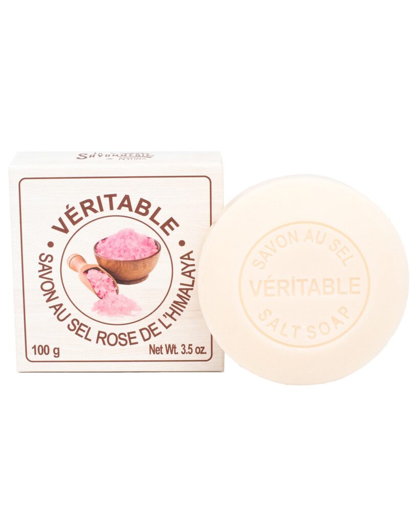 Savon au sel rose de l'Himalaya 100 g et son étui - La Savonnerie de Nyons